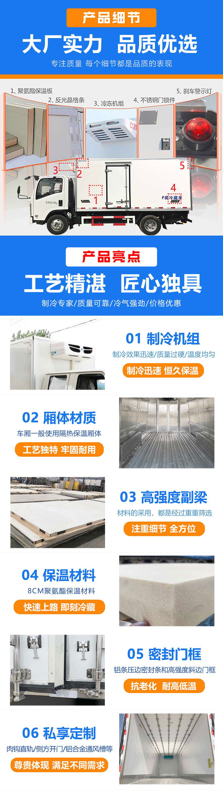 解放J6P小三軸冷藏車(chē)